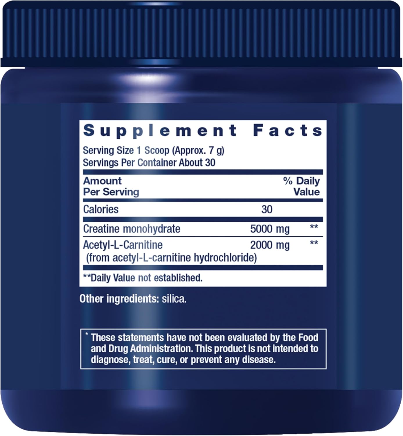 Creatine & Acetyl-L-Carnitine Energy Plus Life Extension - 231g | Energía y Rendimiento | bhorganic