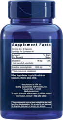 Creatine Capsules Life Extension - 120 Cápsulas | Creatina Monohidrato | Fuerza Muscular | bhorganic