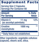 Creatine Capsules Life Extension - 120 Cápsulas | Creatina Monohidrato | Fuerza Muscular | bhorganic