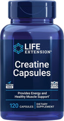 Creatine Capsules Life Extension - 120 Cápsulas | Creatina Monohidrato | Fuerza Muscular | bhorganic
