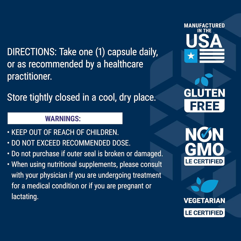 Calcium D-Glucarate Life Extension 200mg - 60 Cápsulas | Desintoxicación Hormonal | bhorganic