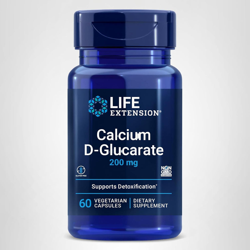 Calcium D-Glucarate Life Extension 200mg - 60 Cápsulas | Desintoxicación Hormonal | bhorganic