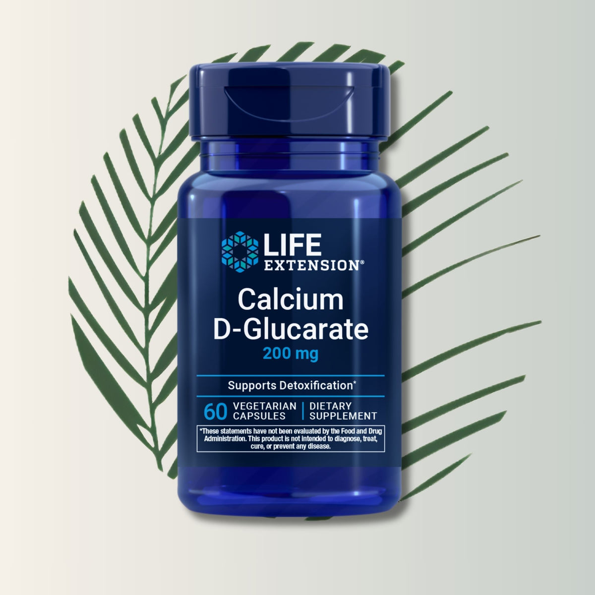 Calcium D-Glucarate Life Extension 200mg - 60 Cápsulas | Desintoxicación Hormonal | bhorganic