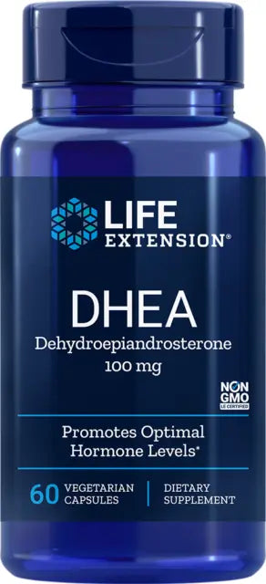LIFE EXTENSION DHEA 100 mg, 60 cápsulas vegetales