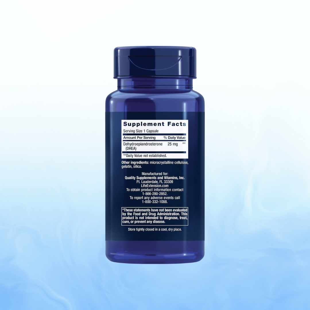 DHEA 25 Mg – Life Extension (100 Cápsulas Vegetarianas)