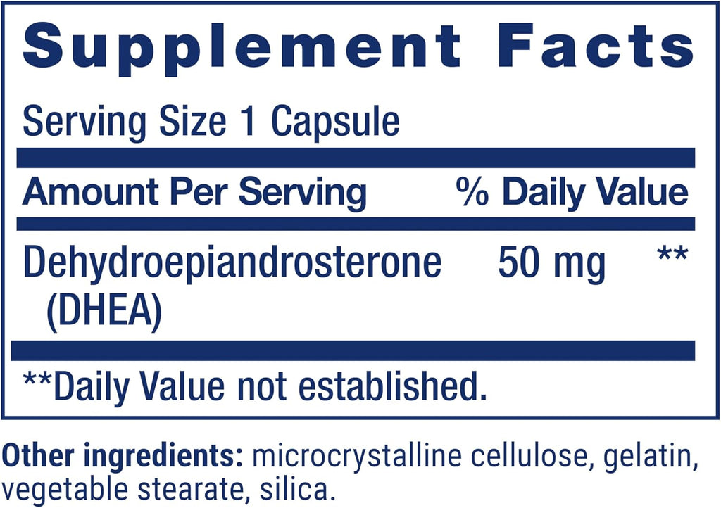 DHEA 50 Mg 60 Caps | Life Extension