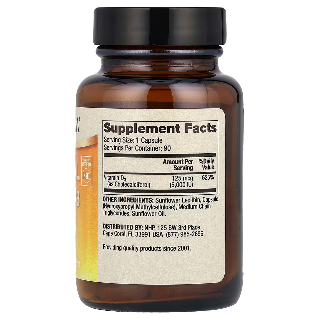 Vitamina D3 Liposomal 5000 UI Dr. Mercola - 90 Cápsulas | Absorción Mejorada | bhorganic