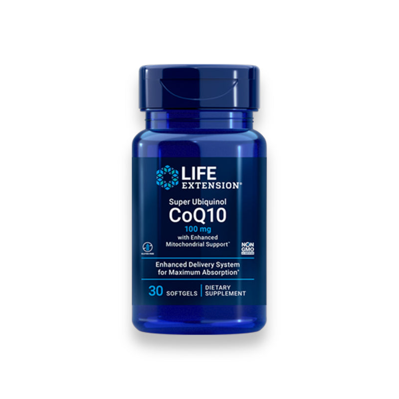 Super Ubiquinol CoQ10 (100 mg) con soporte mitocondrial, 60 softgels