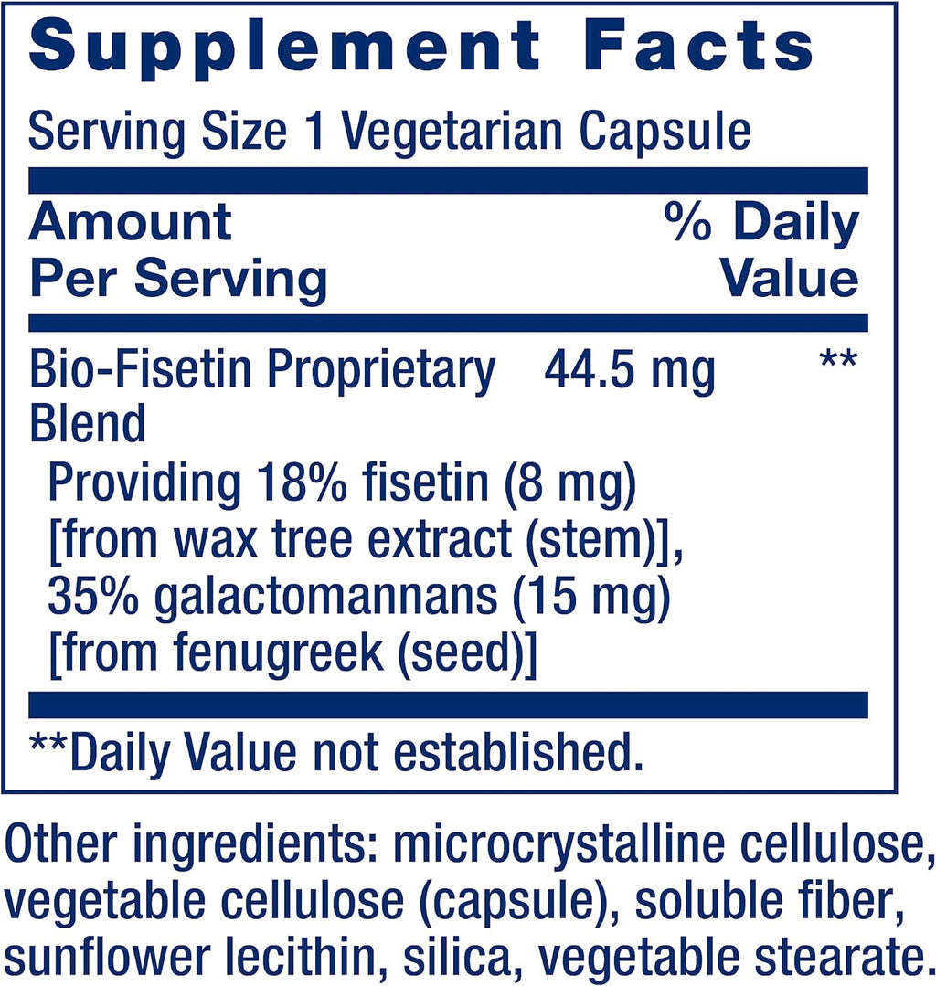 Bio-Fisetin Life Extension - 30 Cápsulas | Senolítico Natural | Longevidad Celular | bhorganic