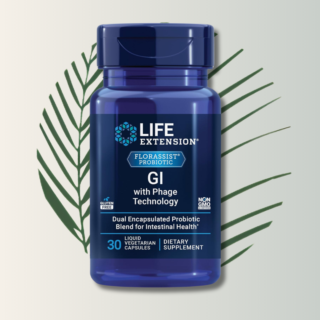 FLORASSIST Probiotic GI con Tecnología de Fagos Life Extension - 30 Cápsulas | Salud Digestiva | bhorganic