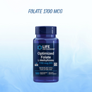 Folate 1700mcg Life Extension - 100 Cápsulas | Ácido Fólico Activo | Salud Cardiovascular | bhorganic
