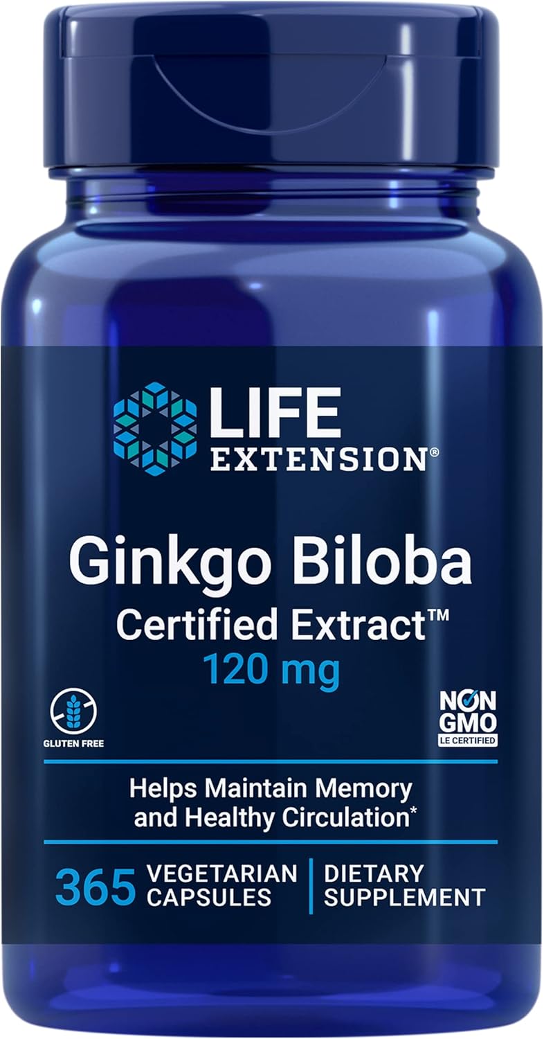 Ginkgo Biloba 120 Mg 365 Caps | Life Extension