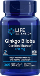 Ginkgo Biloba 120 Mg 365 Caps | Life Extension