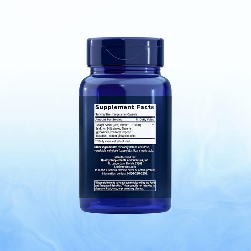 Ginkgo Biloba 120 Mg 365 Caps | Life Extension