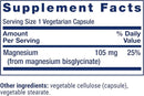 Magnesio Glicinato Life Extension - 120 Cápsulas Vegetarianas | Alta Absorción | Relajación y Sueño | bhorganic