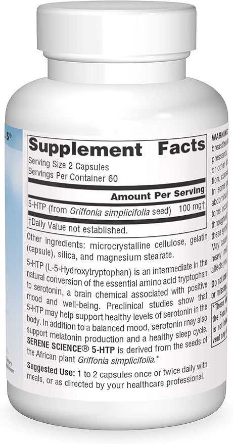 🧠 5-HTP 50 MG 120 CAPSULAS SERENE SCIENCE SOURCE NATURALS