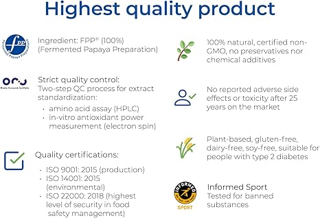 Osato Immun'age Internacional - 30 Paquetes x 3g | Papaya Fermentada | Sistema Inmune | bhorganic