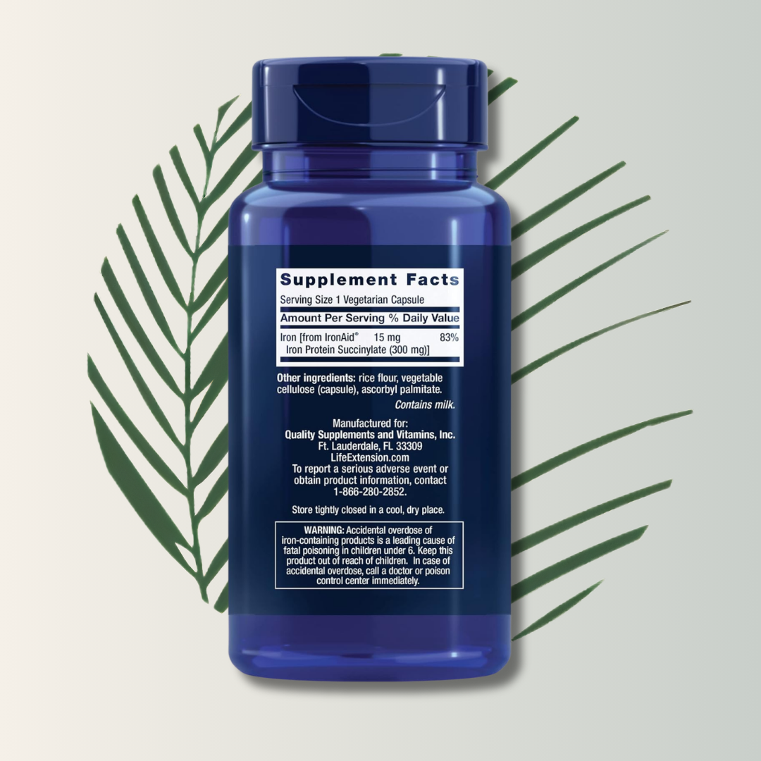 Iron Protein Plus 300 Mg 100 Caps | Life Extension