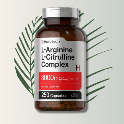 L-Arginina + L-Citrulina 3000 mg – Horbäach (250 cápsulas)
