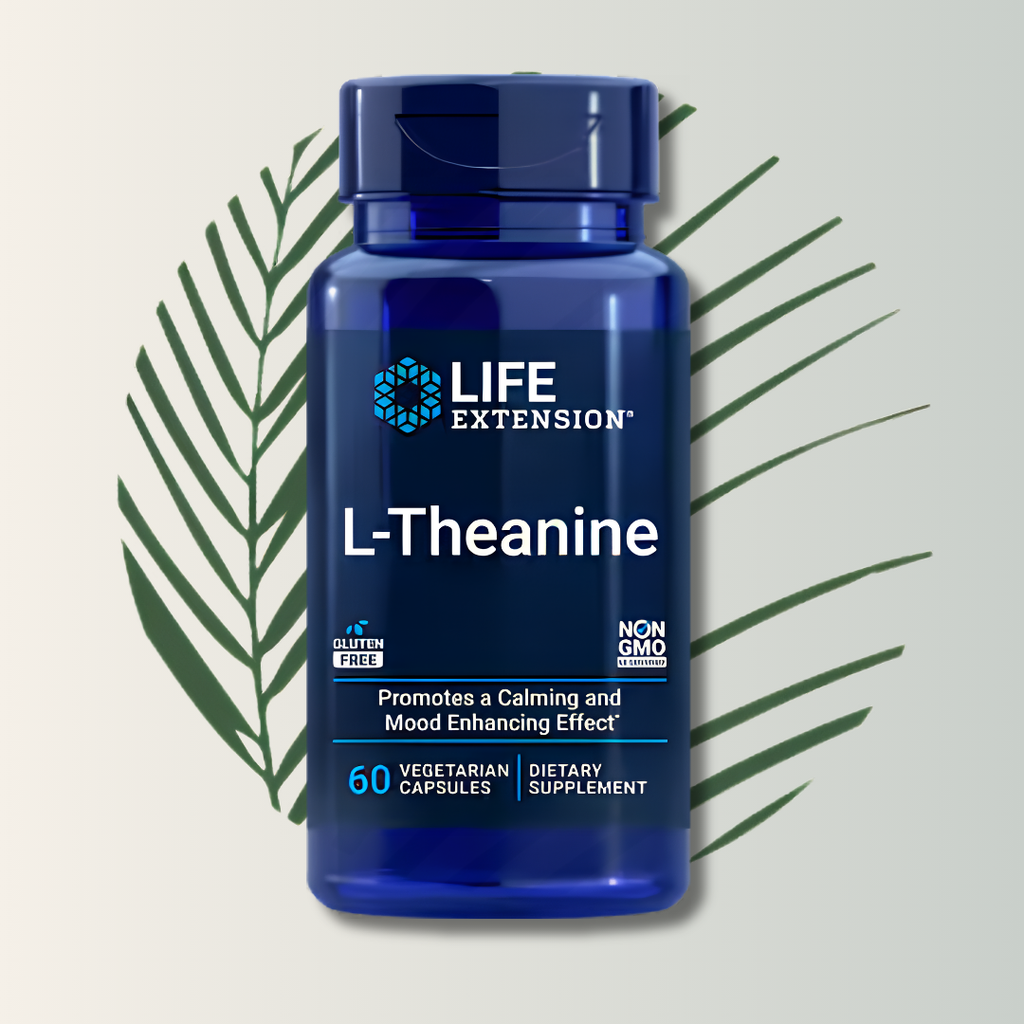 L-Theanine Life Extension - 60 Cápsulas Vegetarianas | Relajación Natural | Concentración | bhorganic