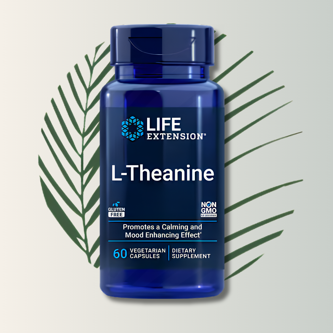 L-Theanine Life Extension - 60 Cápsulas Vegetarianas | Relajación Natural | Concentración | bhorganic