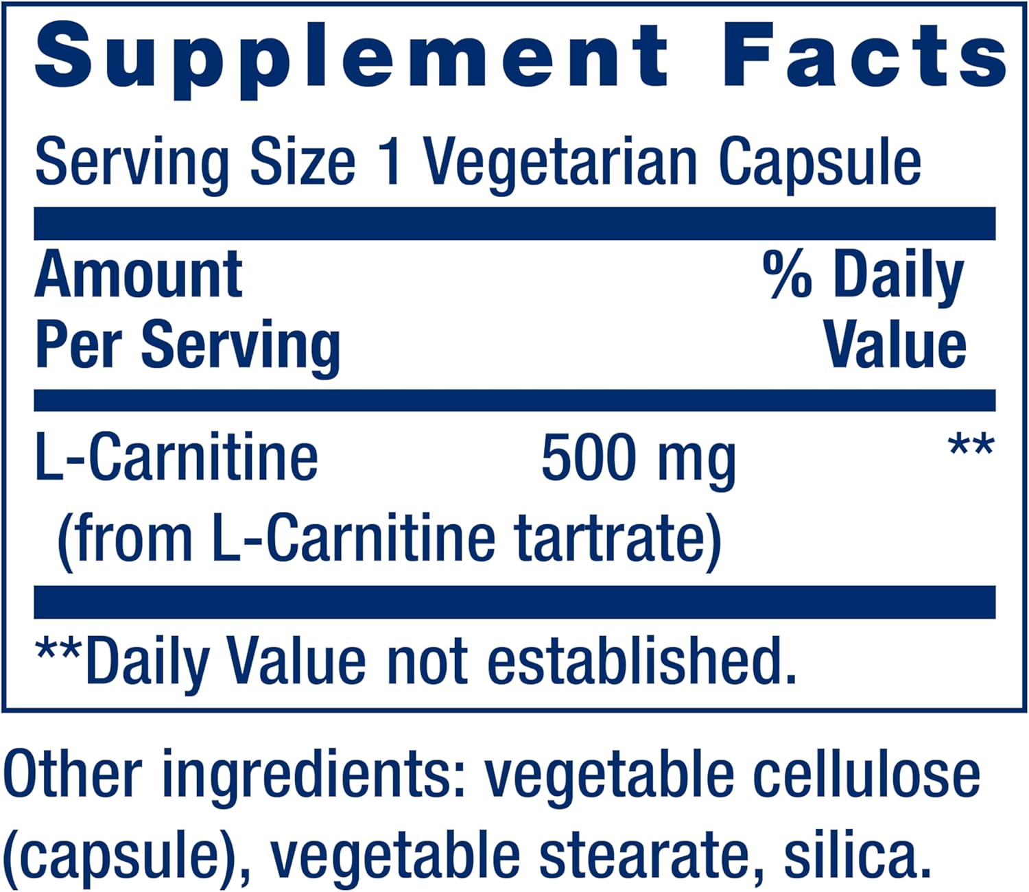 L-carnitine 500 Mg 30 Caps | Life Extension