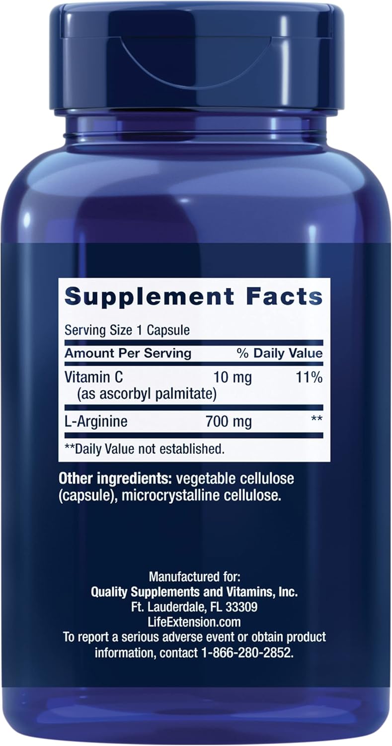 L-arginina 700 Mg – Life Extension (200 Cápsulas Vegetarianas)