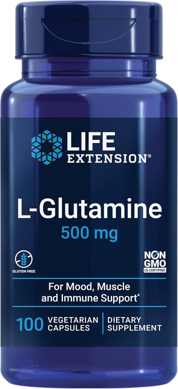 L-glutamine 500 Mg 100 Caps | Life Extension