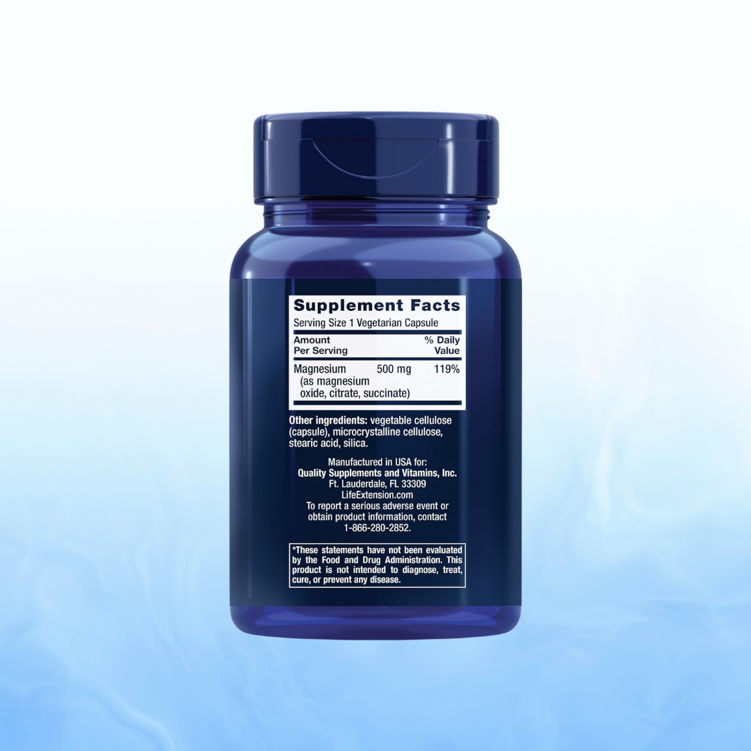 Magnesium Caps 500 Mg – Life Extension (100 Cápsulas)