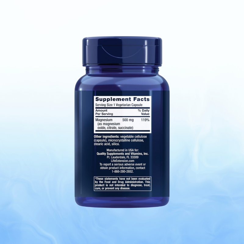 Magnesium Caps 500 Mg – Life Extension (100 Cápsulas)