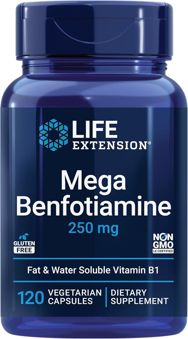Mega Benfotiamine 250 mg, 120 vegetarian capsules LIFE EXTENSION