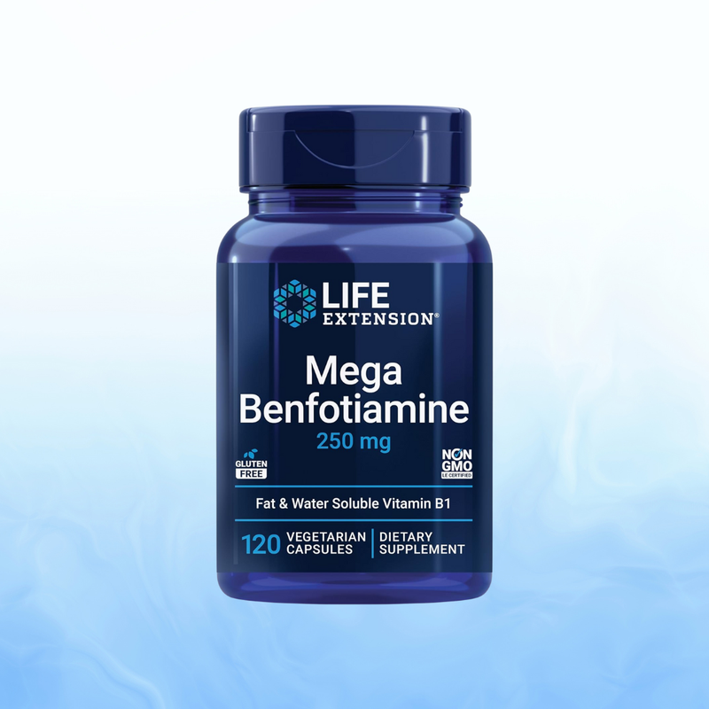 Mega Benfotiamine 250 mg, 120 vegetarian capsules LIFE EXTENSION