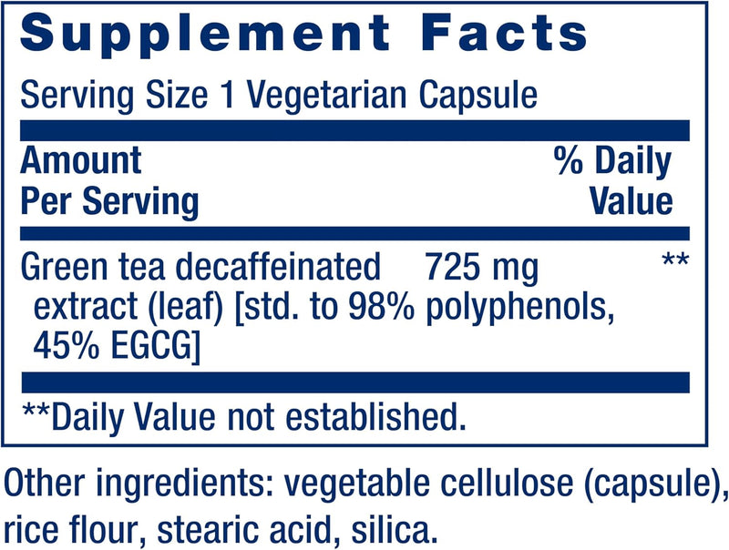 Mega Green Tea Extract 100 Caps | Life Extension