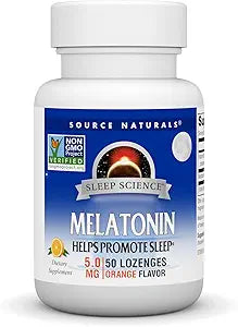 MELATONINA 5MG 50 PASTILLA SABOR NARANJA SOURCE NATURALS