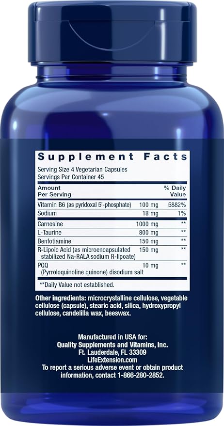 ✨ Mitochondrial Energy Optimizer with PQQ – Life Extension (120 cápsulas)