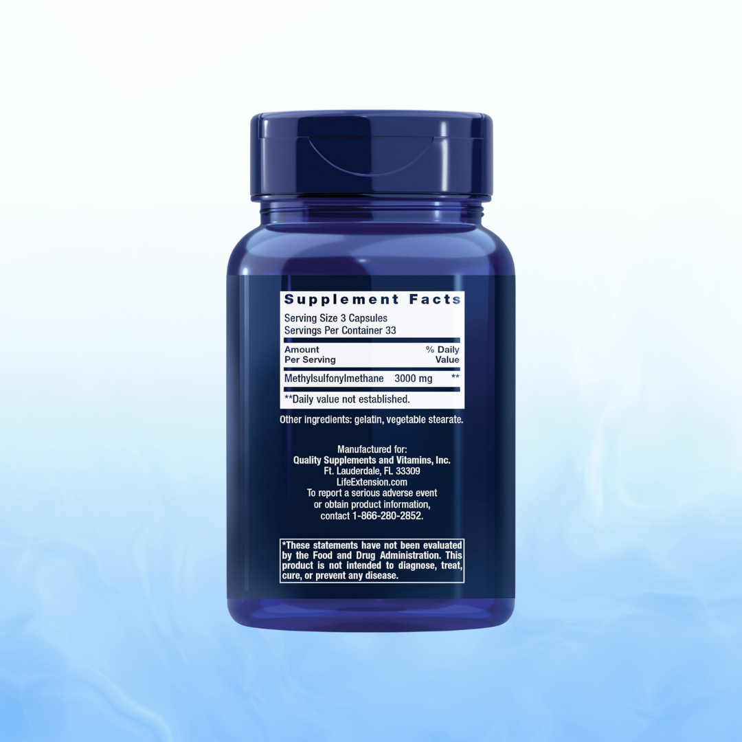 MSM 1000 Mg – Life Extension (100 Cápsulas)