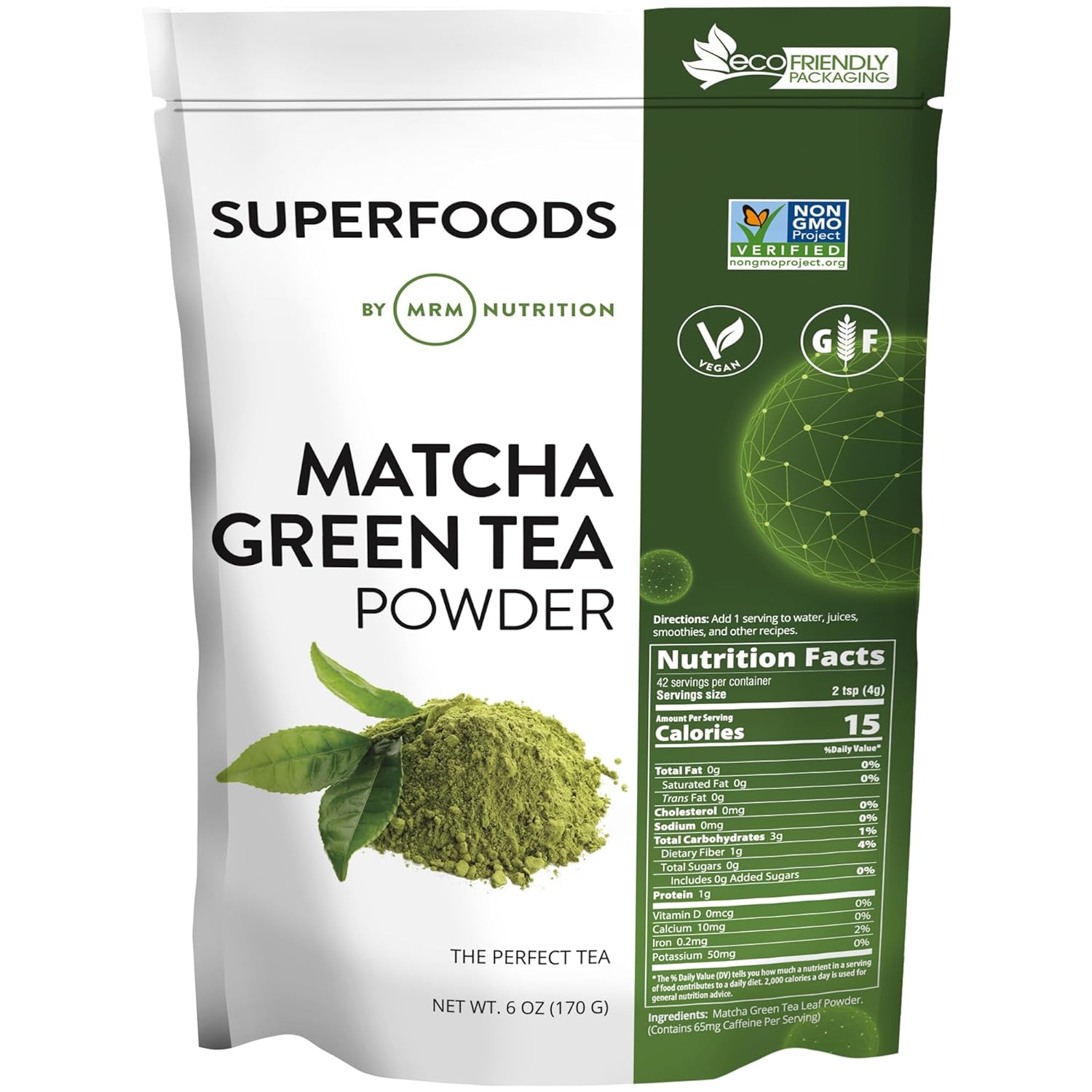 Matcha Green Tea Powder MRM - 6 Oz | Energía y Antioxidantes | bhorganic