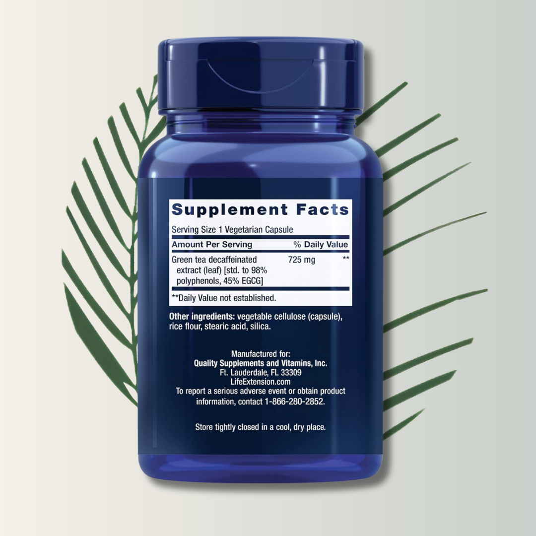 Mega Green Tea Extract 100 Caps | Life Extension