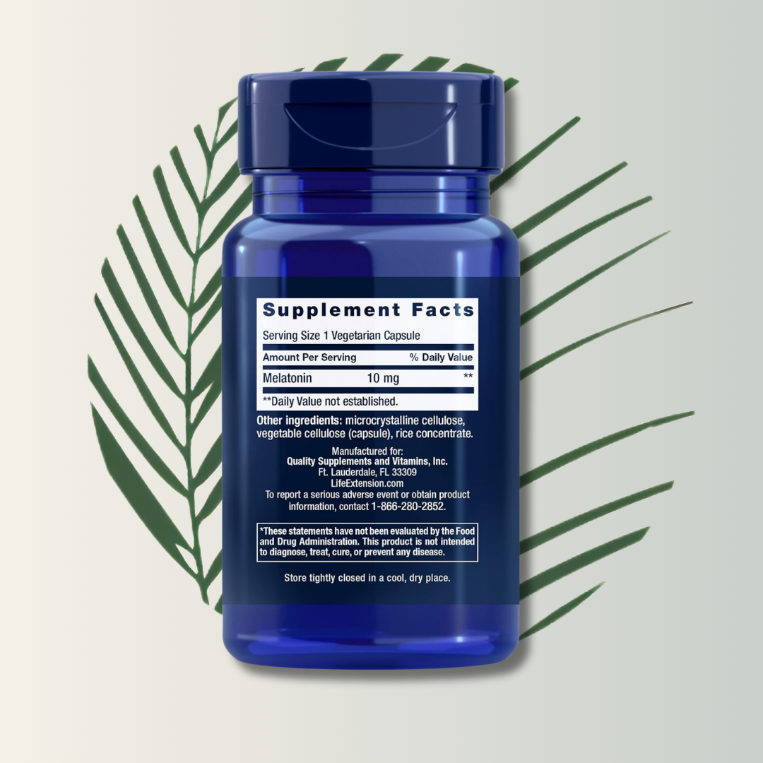 Melatonina 10 Mg, 60 Cáps | Life Extension