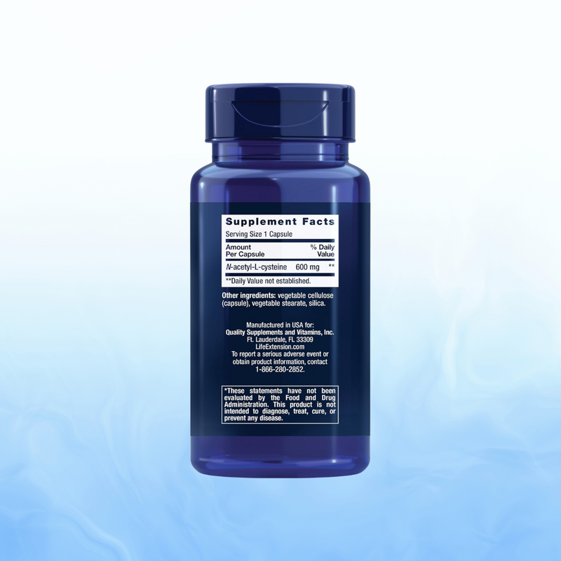 N-acetil-l-cisteína 600 Mg 60 Cáps | Life Extension