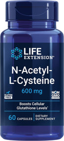 N-acetil-l-cisteína 600 Mg 60 Cáps | Life Extension