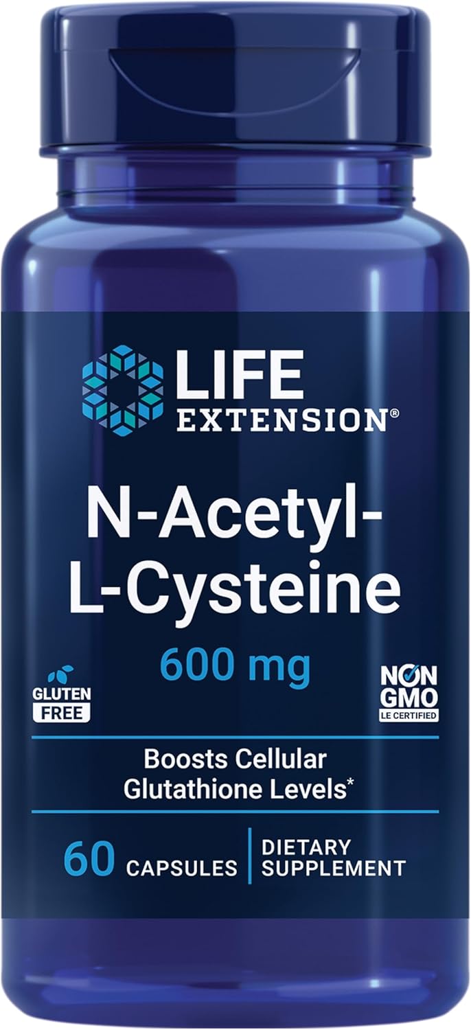 N-acetil-l-cisteína 600 Mg 60 Cáps | Life Extension