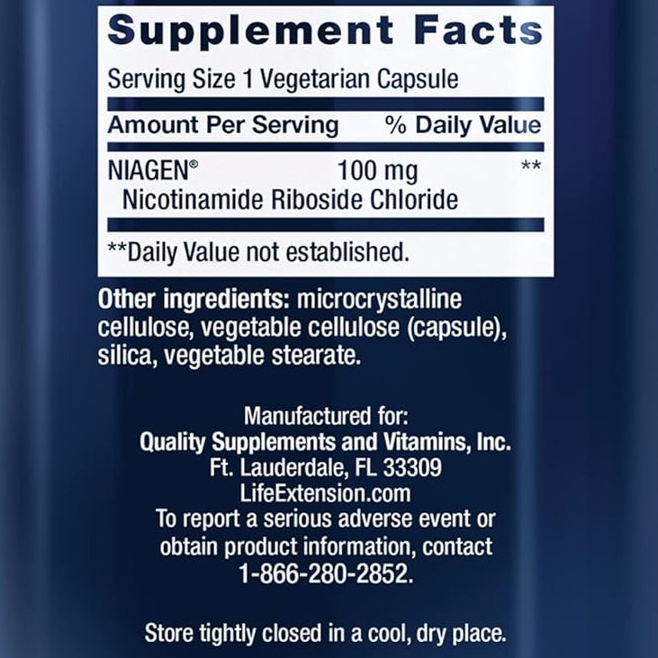 NAD+ Cell Regenerador 100 MG 30 Caps | Life Extension