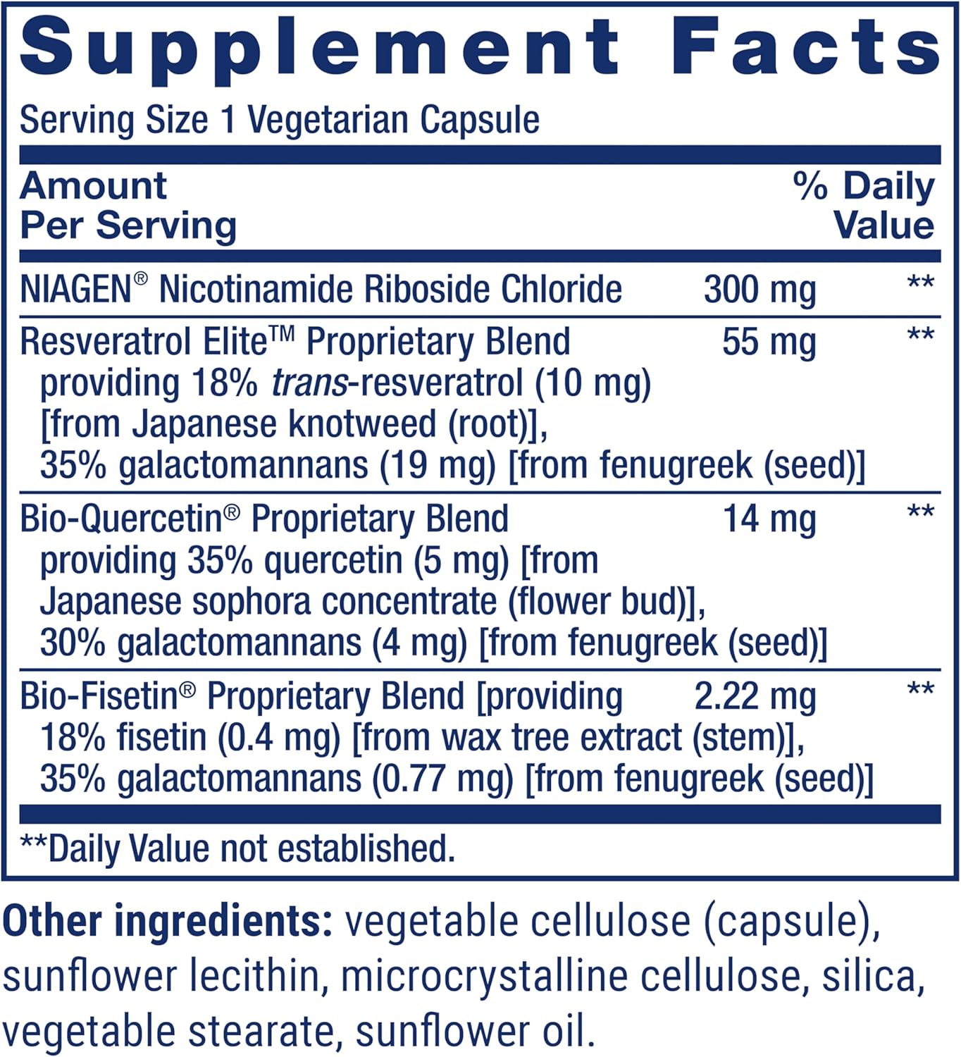 NAD+ Cell Regenerador y Resveratrol Elite 30 Caps | Life Extension