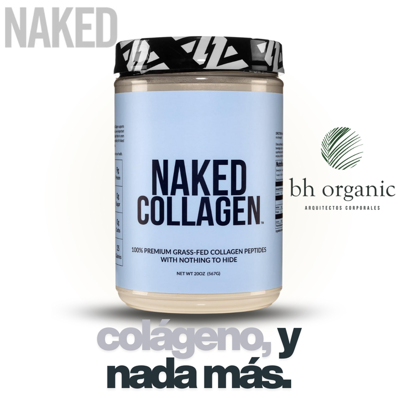 Naked Collagen Péptidos de Colágeno Bovino 567g - 60 Porciones | Sin Sabor | bhorganic