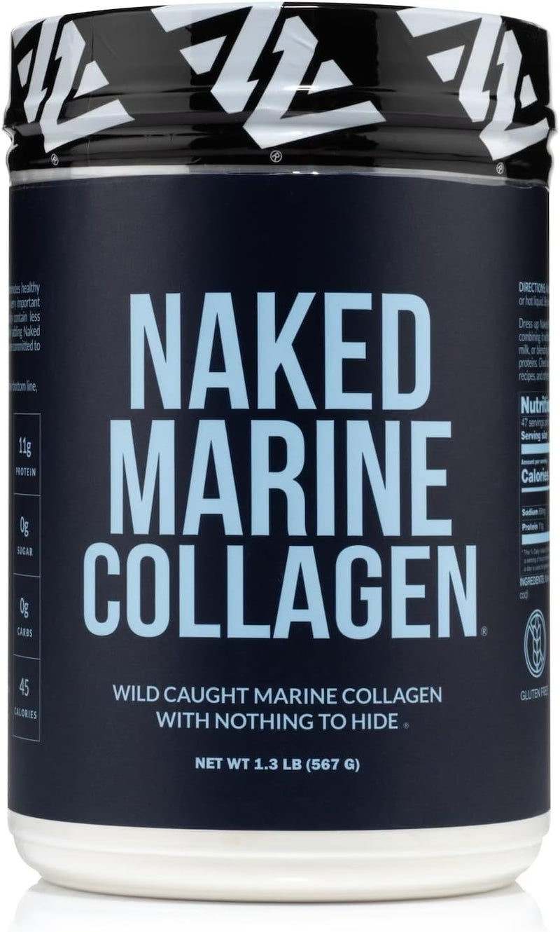 Naked Marine Collagen Péptidos de Colágeno Marino 567g - 47 Porciones | Bacalao Salvaje | bhorganic