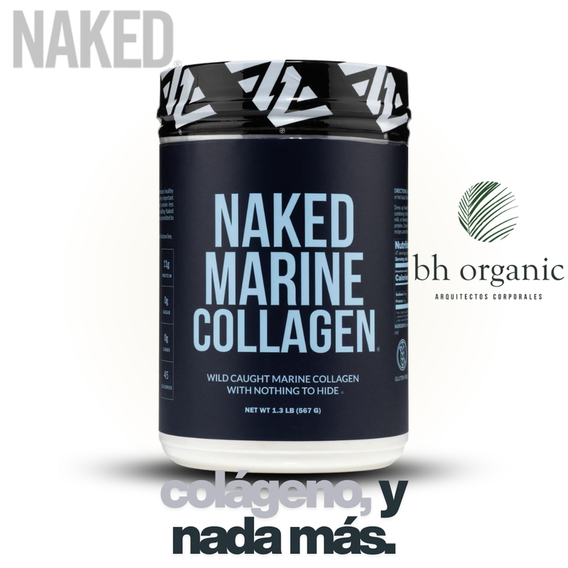Naked Marine Collagen Péptidos de Colágeno Marino 567g - 47 Porciones | Bacalao Salvaje | bhorganic