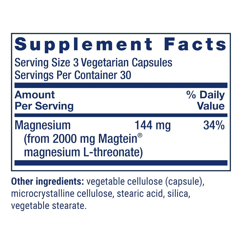 Neuro-mag® Magnesio L-treonato – Life Extension (90 Cápsulas Vegetarianas)