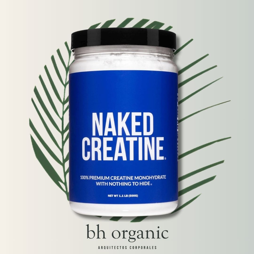 Naked Creatine Monohidrato Puro 500G - 100 Porciones | Sin Sabores ni Aditivos | Máximo Rendimiento Deportivo | bhorganic