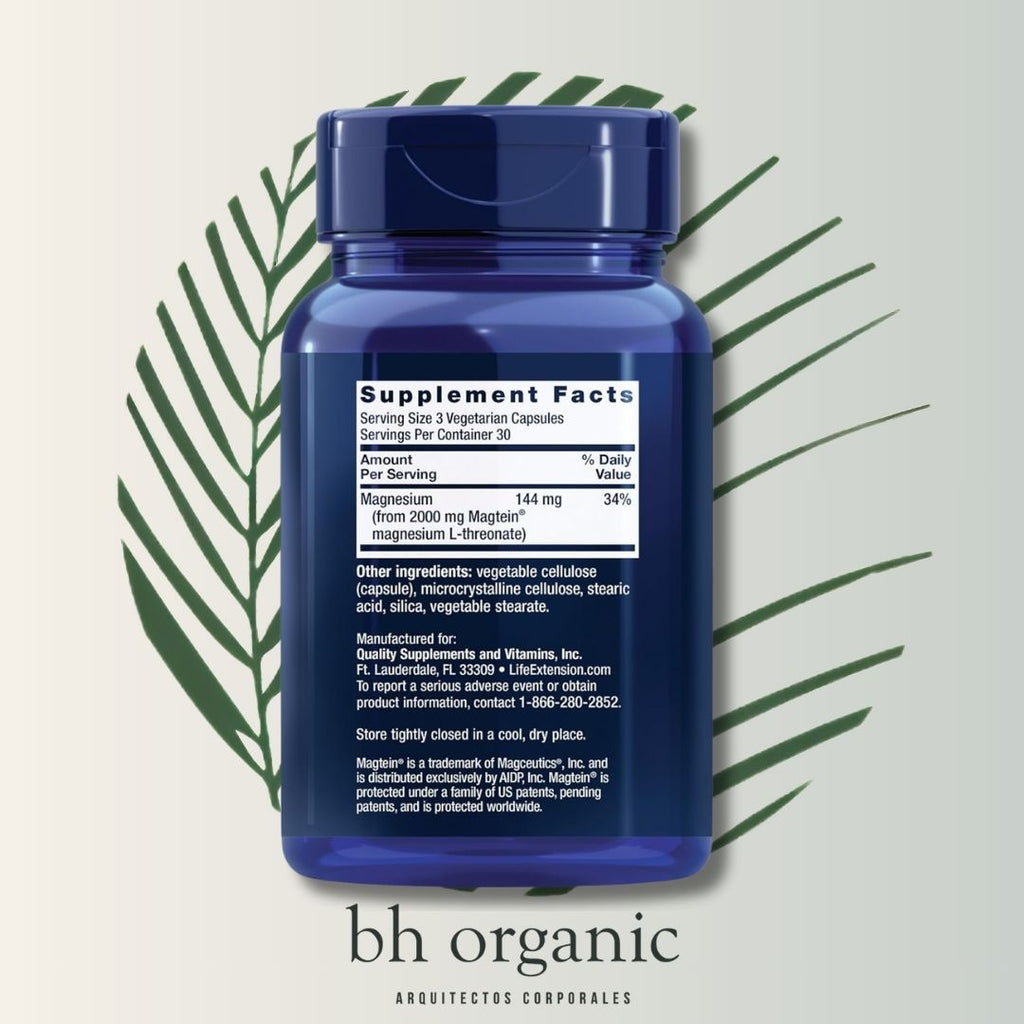 Neuro-mag® Magnesio L-treonato – Life Extension (90 Cápsulas Vegetarianas)
